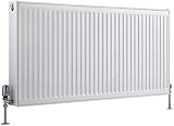 Milano Compact White Type 22 Horizontal Double Panel Convector Radiator 600x1200