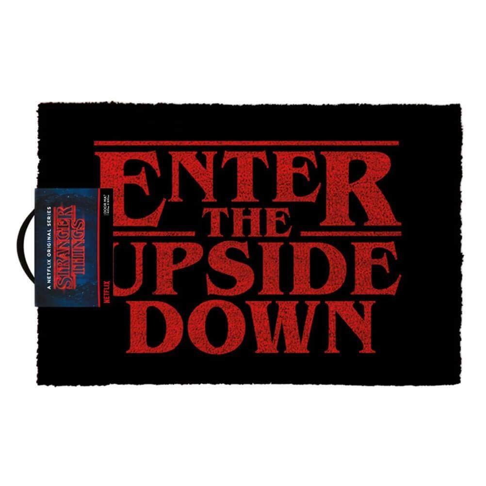 Stranger Things Coir Doormat with Enter The Upside Down Quote 40cm x 60cm - Official Merchandise