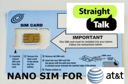 Straight Talk AT&T Compatible NANO Size SIM Card for AT&T Phones and Unlocked GSM Phones - Thumbnail 2