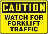 Accuform"Caution Watch for Forklift Traffic" Safety Sign, Plastic, 7 x 10 Inches (MVHR631VP)
