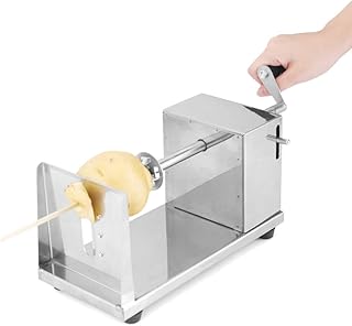 Kartoffelschneider Spiralschneider Edelstahl mit 2 Klingen, Uten Twister schneider Kartoffel Fruit Gemüse für Tornado Chips