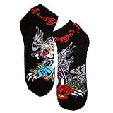 Ed Hardy Roaring Panther Fancy Sport Socks (RoaringPanther/Black) 10-13