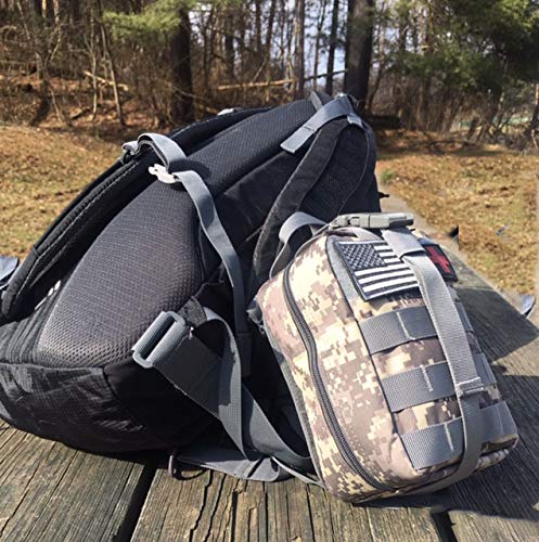 Fortis EDC Survival First Aid Kit Molle Bag Tactical IFAK for Car Travel Camping Hiking RV and Home - with Israeli Bandage 4 inch Trauma and Multi-Tool - 254 Piece Includes Emergency CPR Mask - Thumbnail 4