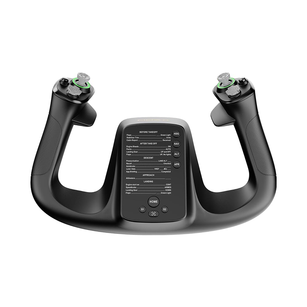 MOZA Flight Controls MFY YOKE, Flight Simulator Flightstick w/ 180° Rotation, 34 Configurable Inputs for PC, black
