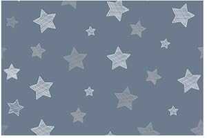 PRETTY PLACEMATS Disposable Placemats for Baby, Toddler and Kids, 40 Pack, Restaurant Stick-on Table Mats, 12x18, BPA Free, Beautiful Design, (Blue)