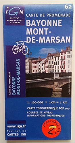 Amazon Fr Carte Touristique Bayonne Mont De Marsan Cartes Top 100 Ign Livres