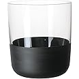 Villeroy & Boch - Manufacture Rock whisky glass set, 4 pces, crystal glass with matt black base, capacity 250 ml