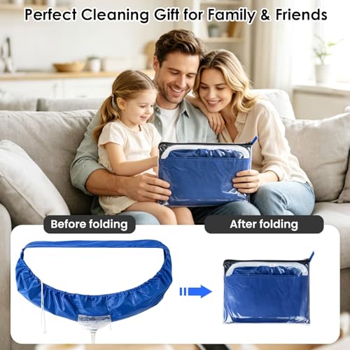 ZSPLIT-MAIR Kit pulizia condizionatore 360° professionale per climatizzatore split e condizionatori a parete, telo pulizia con accessori per una pulizia facile in casa (Blu Scuro, XL)