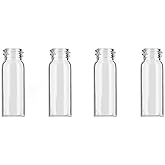 iSnuff Sample Bottle - 5ml Clear Glass with Screw Cap Lid and Scoop - Refillable for Travel, Preservation, Test Container for