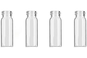 iSnuff Sample Bottle - 5ml Clear Glass with Screw Cap Lid and Scoop - Refillable for Travel, Preservation, Test Container for