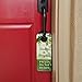 Session in Progress Please Do Not Disturb Plastic Door Knob Hanger Warning Room Sign - Green Leaves and Water