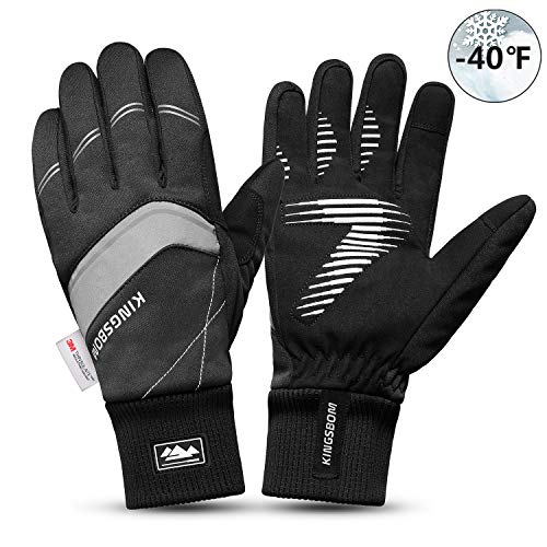 KINGSBOM Waterproof Warm Gloves 3M Thinsulate Winter Touch Screen