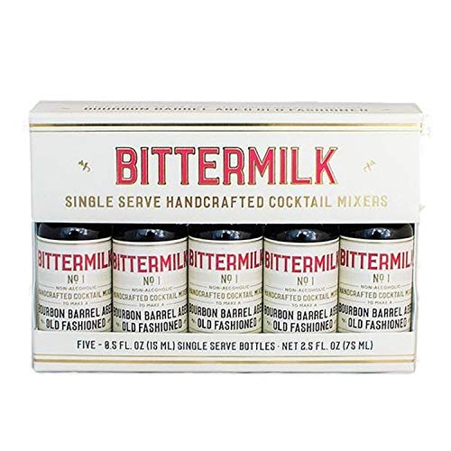 Bittermilk-Single-Serve-No1-Bourbon-Barrel-Aged-Old-Fashioned-5-Pack-Gift-Set--All-Natural-Handcrafted-Cocktail-Mixer--Just-Add-Whiskey-Each-Bottle-Makes-One-Cocktail