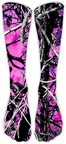 Highly Elastic,Durable, Flexible,Muddy Girl Camo pink Athletic Socks Knee High Socks For Men&Women Sport Long Sock Tube Long Stockings Christmas Socks