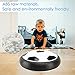 eyscar Hover Soccer Ball, Electric Air Power Soccer Disc, Kids Educational Toys, Boy and Girl Gifts, Toy Football With LED Lights and Foam Bumpers for Indoor Outdoor with Parents Game (Black)