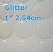 Glitter Epoxy Stickers (pack of 40) Bottle Cap Arts & Crafts Dots, 1-Inch Seals