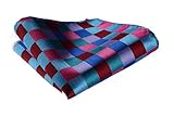HISDERN Men's Check Wedding Party Pocket Square Handkerchief