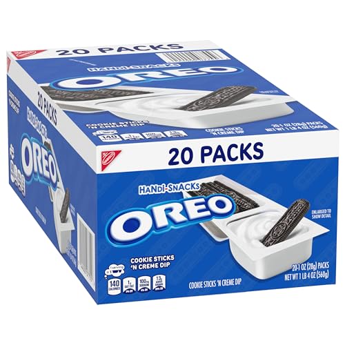 HANDI-SNACKS OREO COOKIE STICKS ‘N CREME DIP SNACK PACKS, 20 SNACK PACKS