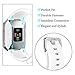 KingAcc Fitbit Ionic Bands, Soft Accessory Replacement Band for Fitbit Ionic, with Metal Buckle Fitness Wristband Strap Women Men (1-Pack, White, Large)
