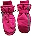N'Ice Caps Kids Waterproof Snow Mittens Cold Weather Thinsulate Insulated (Fuchsia Reflector, 5-6 Years)