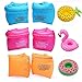 6Pack PVC Arm Floaties Inflatable Swim Arm Bands Floater Sleeves Swimming Rings Tube Armlets with 3Pcs Inflatable Drink Holder for Kids Toddlers and Adults (Pink Blue Orange)