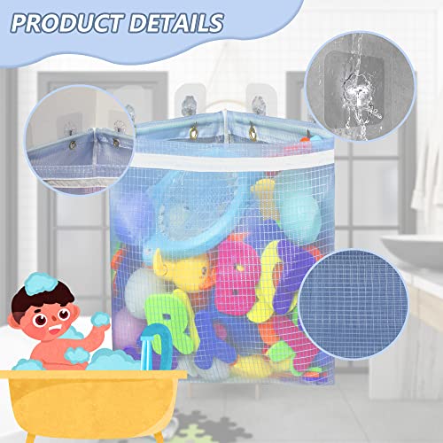 𝐕𝐈𝐍𝐉𝐎𝐄 𝐁𝐚𝐭𝐡 Toy Corner Storage , Hanging Bath Toy Storage for Baby Toys