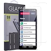 Nakedcellphone 2x Tempered Glass for Jitterbug Smart4 / TCL 40XL, 9H Hard Clear Screen Protector Guard [Scratch/Crack Saver] for Lively Smart 4 Phone for Seniors (2023, T608G)