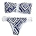 FLORAVOGUE Womens Reversible Printed Bikini Two Pieces Swimwear