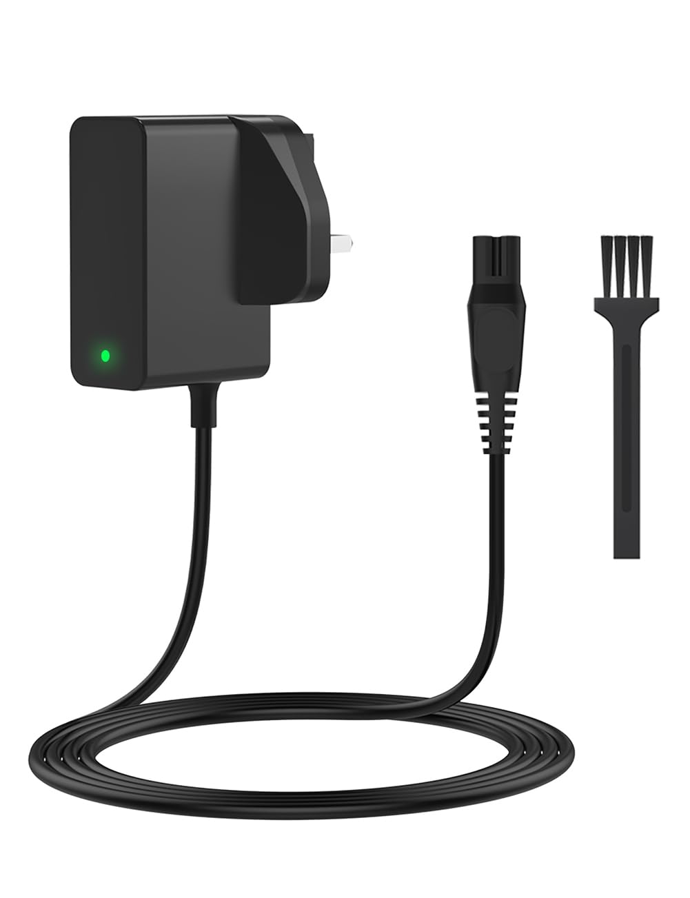 15V for Philips Shaver Chager HQ8505 Cable UK for Series 5000, 7000, 9000 Beard Trimmer S5465, S3233, BT5502, BT9810, MG7790 MG7750 Electric Razor Aquatouch UKCA Power Lead(Light/Brush)