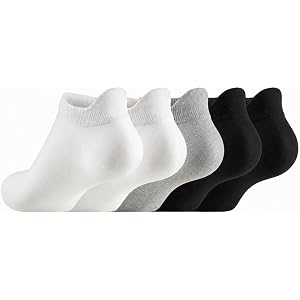 10 Pairs Ankle Socks for Women, Low Cut Running Socks Pack, Breathable Cushioned Athletic Socks for Sports Casual Wear