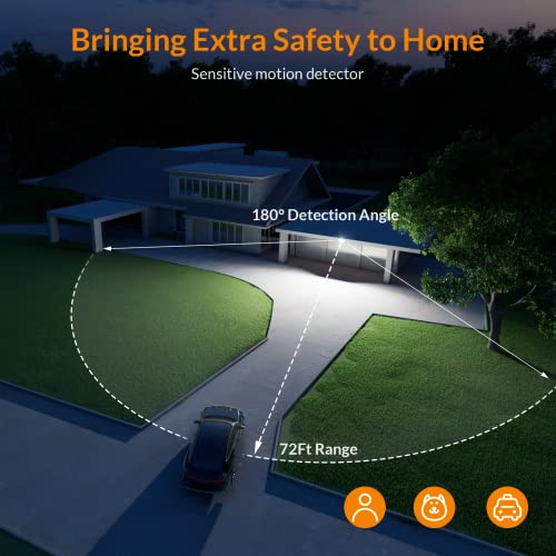 LEPOWER LED Security Lights Motion Sensor Light Outdoor, 38W 4200LM