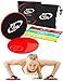 Workout Core Sliders Fitness Exercise and Resistance Loop Bands Bundle with Exercise eBook - Lightweight Workout Equipment for Home