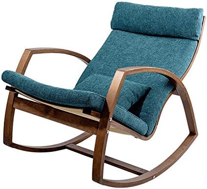 Outdoor Garden Relax Rocking Chair Indoor Lounge Chair Armchairs W Headrest Sun Loungers Modern Fabric Recliners Nursery Balcony Eaves 4 Style Color Brown Blue Size 94x64x79cm Amazon Ae