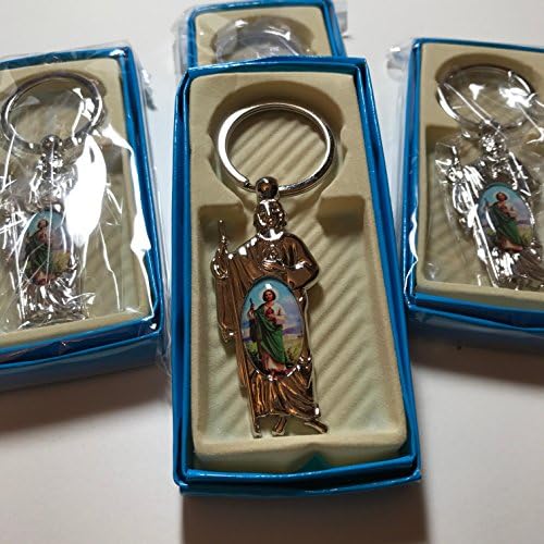 YRP Gifts Baptism Favors ST Jude Key Chain First Communion Favors BOY/Girl RECUERDOS DE BAUTIZO PRIMRA Communion SAN Judas Tadeo
