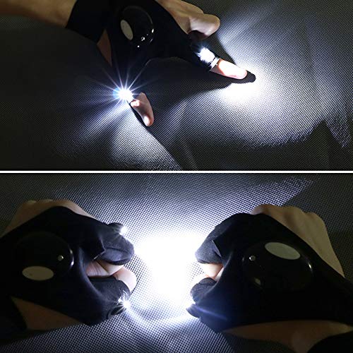 Starmood Angelhandschuh LED-Taschenlampe Handschuhe Fingerlose Taschenlampe Outdoor Werkzeug Angeln Camping Wandern… – Bild 5