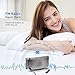 Mpow Projection Clock, FM Radio Alarm Clock, Curved-Screen Digital Alarm Clock, 5'' LED Display with Dimmer, Dual Alarm with USB Charging Port, 12/24 Hours, Backup Battery for Clock Setting
