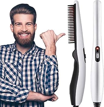 Buy Belzer Beard And Hair Straightening Brush Electric Comb For