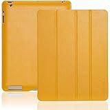 INVELLOP ORANGE Leatherette Cover Case for iPad 2 / iPad 3 / The New iPad (Built-in magnet for sleep/wake feature)
