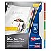 Avery Clear Easy View Durable Plastic Dividers for 3 Ring Binders, 5-Tab Set, Bright Multicolor, 1 Set (16740)