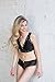 Undies Affair Women's 2 Piece Lingerie Set for Honeymoon Boudoir (Medium, Black)