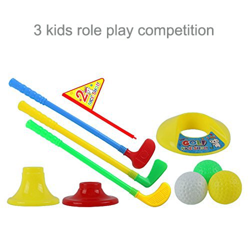 image for ORZIZRO Plastic Golf Clubs, Educational Golf Toys Sets for Toddlers Ki