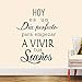 BooDecal Spanish Quote Wall Decals Stickers Hoy ES Un Dia Empezar a Vivir Tus Suenos Peel and Stick Wall Stickers for Bedroom Living Room 17 x 24 inches