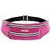 MILIDE Running Belt Waist Pack for iPhone x 8 7 Plus with Reflective Strips Runner Workout | Waterproof Canvas |Phone Fanny Pack for Men,Women,Hiking Cycling,Travel,Workout,Sports Rose