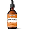 Ultra6 Nutrition Liquid Turmeric Curcumin Extract with Black Pepper - Turmeric Drops with Bioperine - High Absorption Supplements Made in USA (60ml)