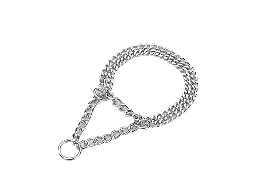 Nobby Chains Choker Two Rows Chrome, 40 cm/ 2.0 mm