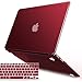 IBENZER Compatible with Old Version MacBook Air 13 Inch Case (2010-2017 Release). Models: A1466 / A1369, Plastic Hard Shell Case with Keyboard Cover for Mac Air 13, Marsala Red, A13MSWR+1