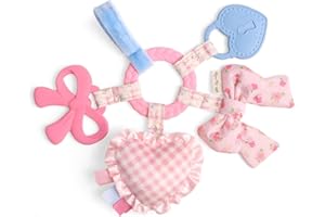 Itzy Ritzy Teething Activity Toy - Bitzy Busy Ring Infant Teething Toy Features Braided Ring & Dangling Toys, Includes Teethe