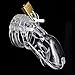 Tooluu Transparent Cock Cage Chastity Cage Device for Male Penis Exercise with 5 Rings and 3 Anti Slip Rings