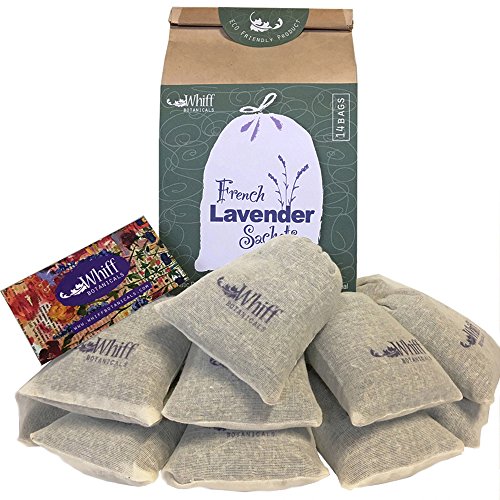 Dried French Lavender Flower Sachets, 14 Cotton Bags 3