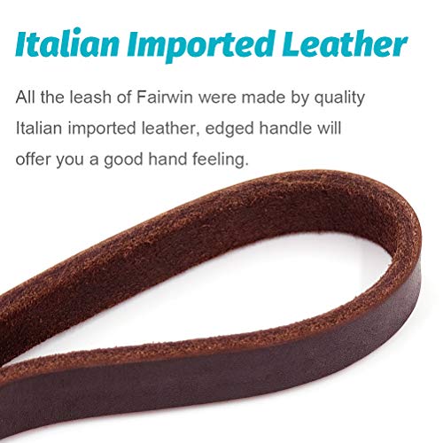 FAIRWIN Braided Leather Dog Training Leash 6 Foot - 5.6 Foot Military Grade Heavy Duty Dog Leash for Large Medium Small… - Image 5